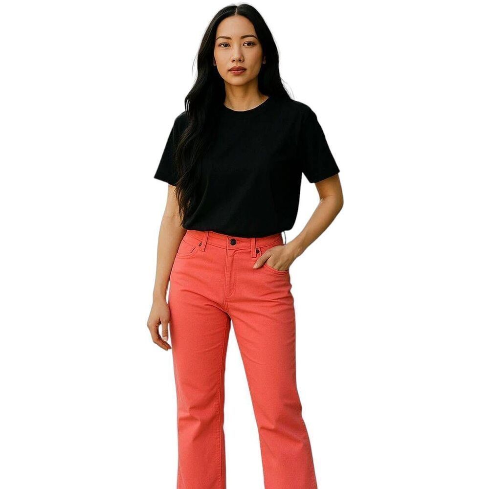 Chadwicks Salmon Pink High Rise Waist Bootcut Mom Jeans